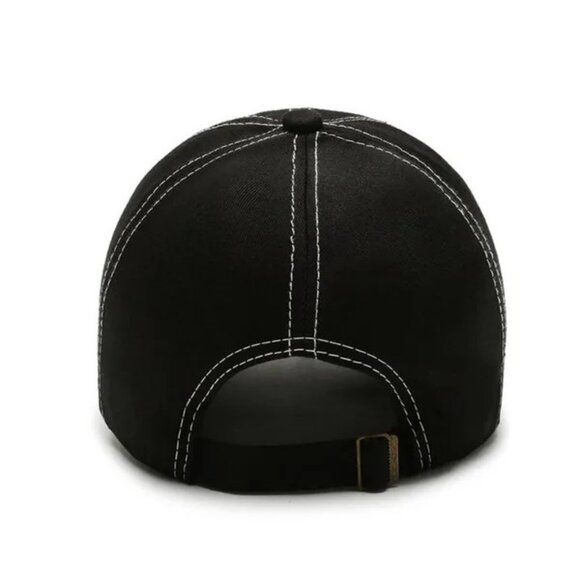 Black Embroidered Eagle Baseball Cap Adjustable Dad Hat Outdoor Truckers Hat - Picture 3 of 6